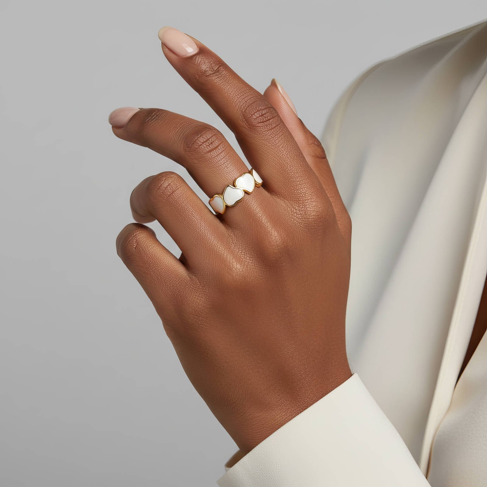 Heart Ring, 18K Gold Plated Steel