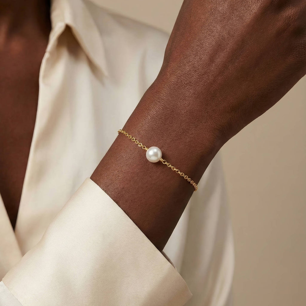 Bracelet, 18K Gold Plated Steel