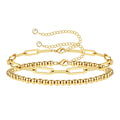 Bracelet, 18K Gold Plated Steel
