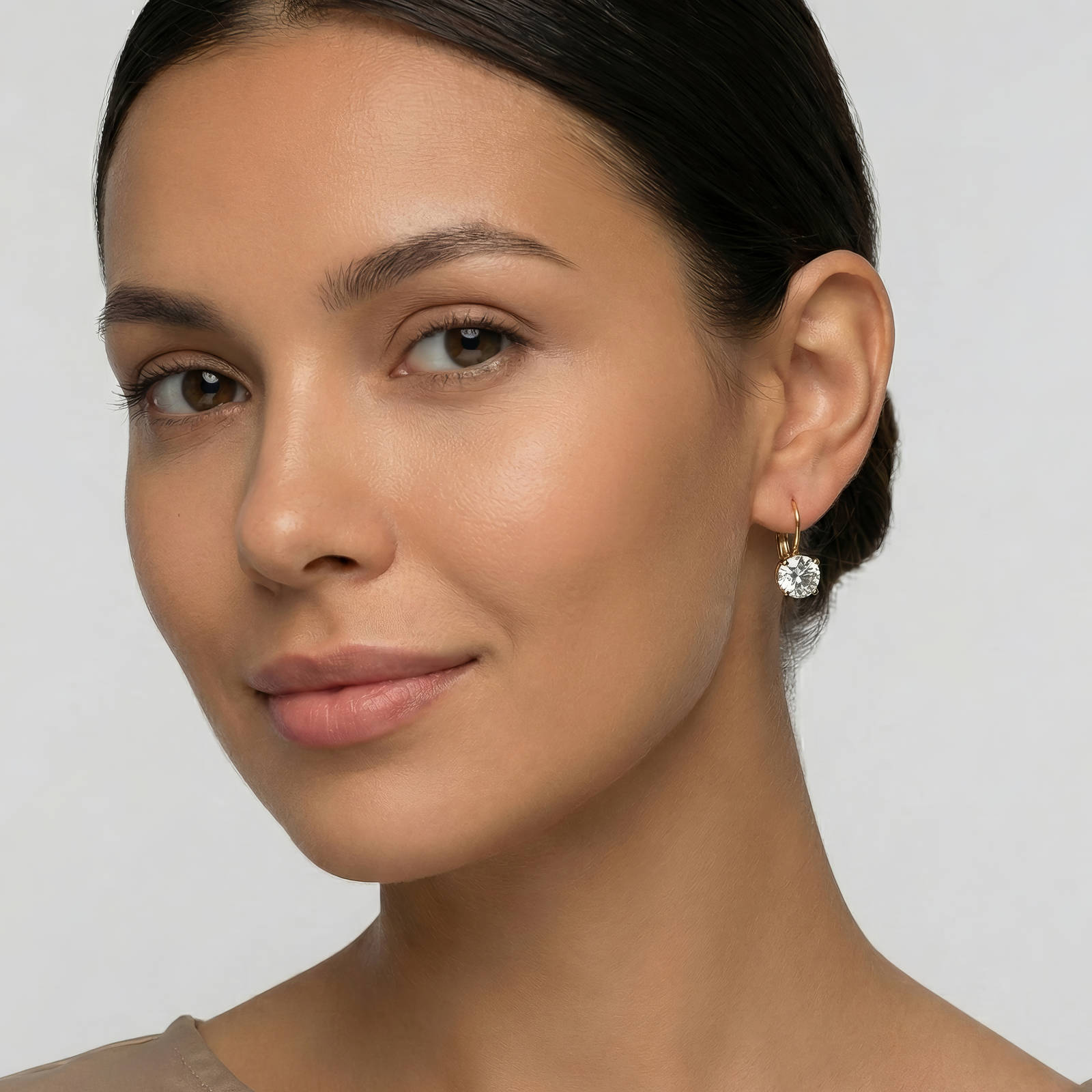 Earrings, 18K Gold Plated Steel