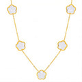 Flower Meadow Necklace, 18K Gold Plated Steel
