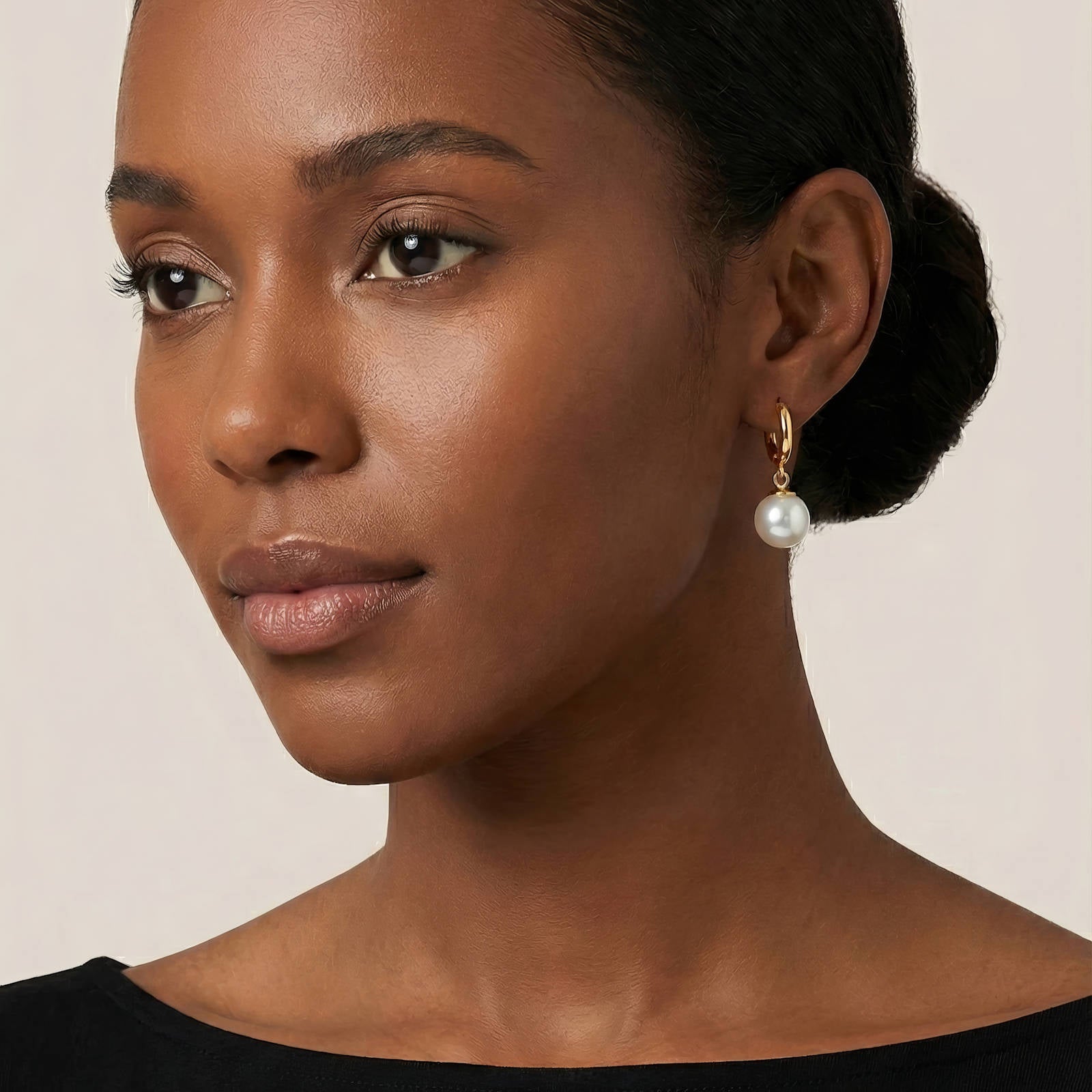 Earrings, 18K Gold Plated Steel