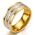 Ring, 18K Gold Plated Steel